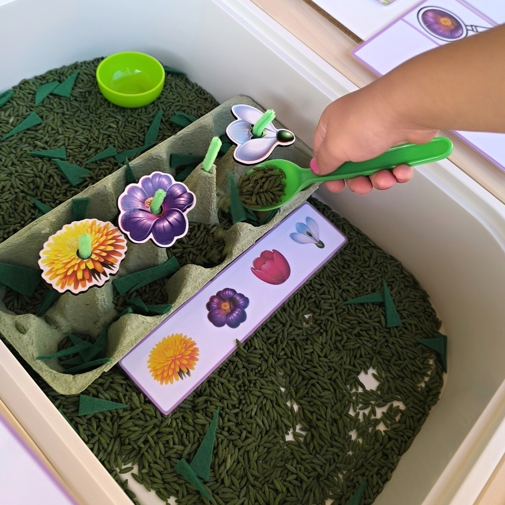Aktivity pro děti květiny kytky sensory smyslohraní jaro-2